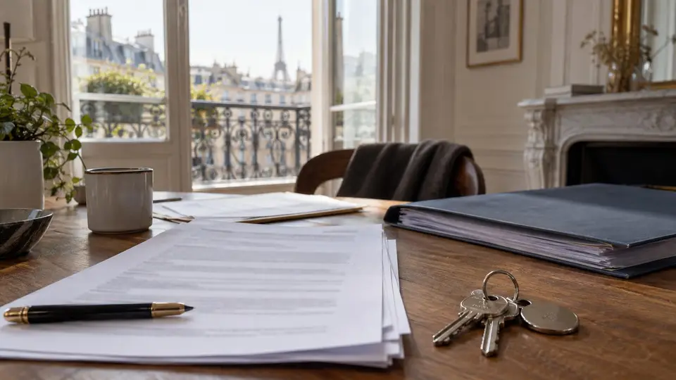 Dossier de bail et clés d’appartement, illustration des obligations légales liées aux punaises de lit